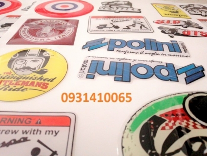 Xưởng gia công tem nổi, in logo phủ keo nổi decal phản quang 3m