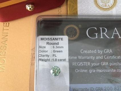 Kim cương xanh Moissanite 6ly3