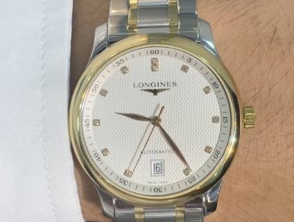 ••Longines master collection L2.628.5.77.7 Demi vàng 18k full 12 viện