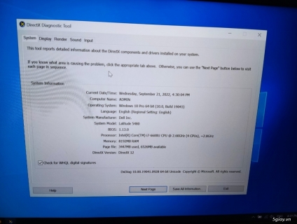 Dell Latitude E5480/I7-6600U/Ram 8G/Vga2G/SSD 256G