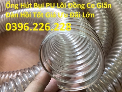 Đại lý cung cấp ống hút bụi pu lõi thép mạ đồng,co giãn đàn hồi phi 90