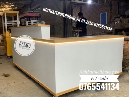 Mẫu thiết kế quầy pha chế quán trà sữa, cà phê giá rẻ tại xưởng