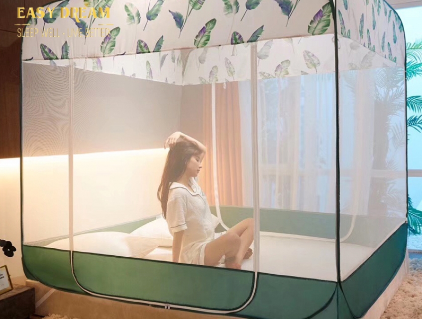 Mùng chụp tự bung  gọn Người Lớn Mẫu Mới Xếp gọn Cao Cấp EASY DREAM