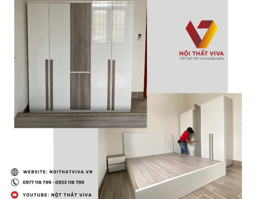Tủ quần áo gỗ màu trắng: Sức hút bất tận ai cũng thích cũng mê