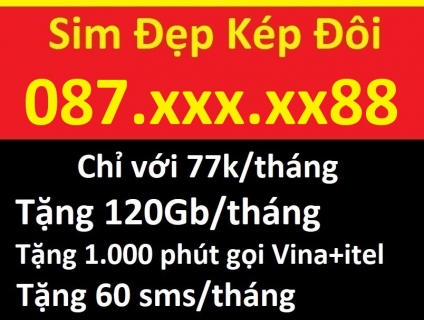 Sim lọc đẹp iTel 087 giá 100k - đuôi 86.68.79.88.99...