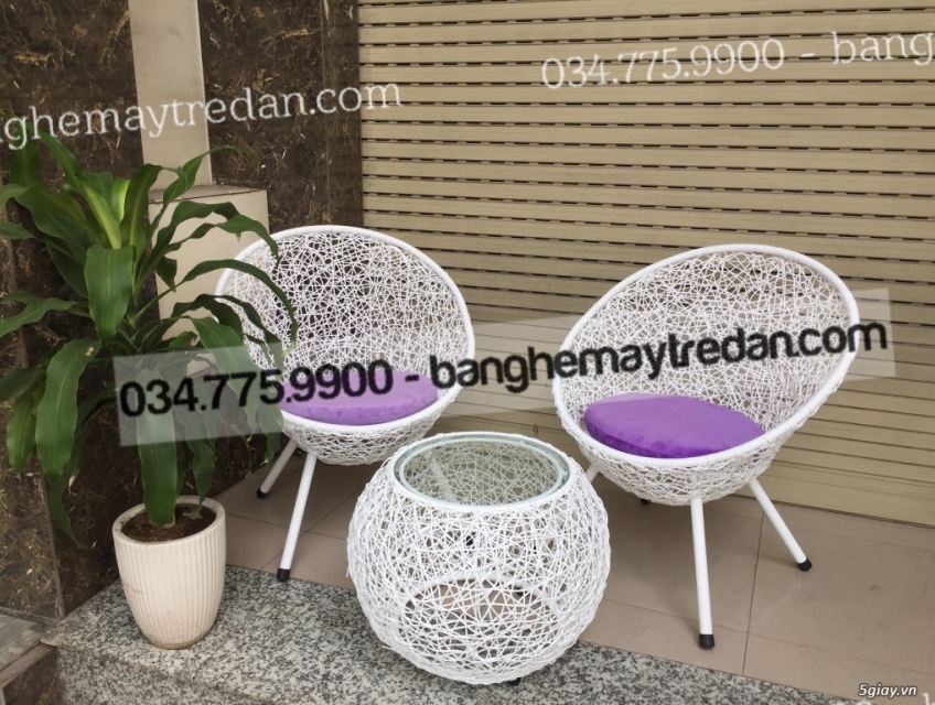 Bộ bàn ghế đan rối tổ chim