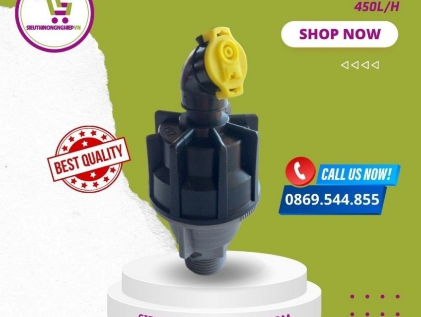 Béc tưới phun mưa bù áp Super 10, lưu lượng 450L/h