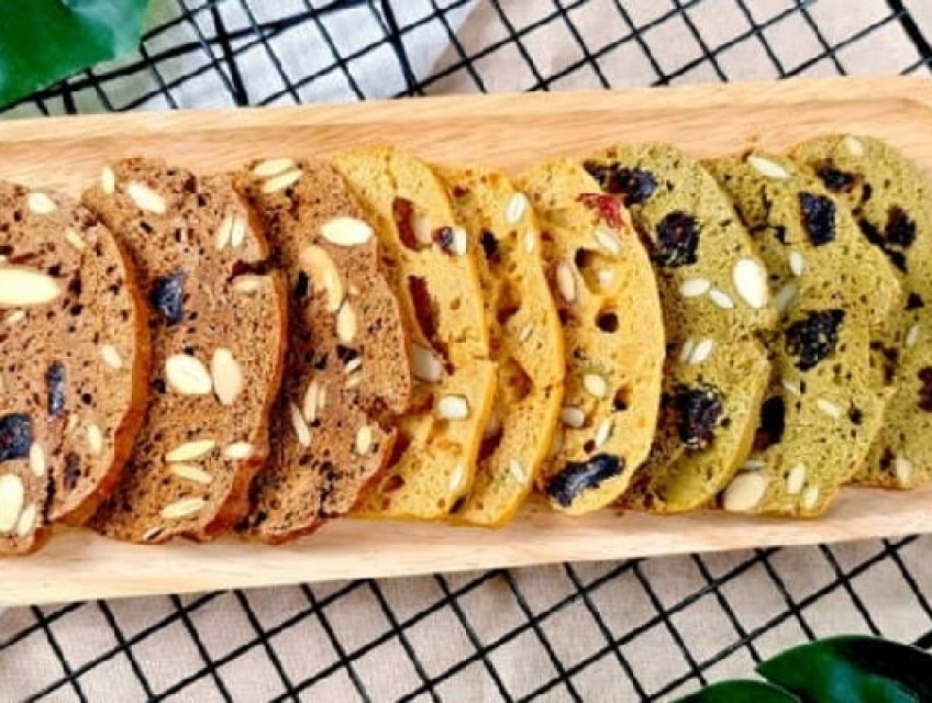 Bánh Biscotti Siêu hạt Nguyên Cám Dinh Dưỡng Ăn Kiêng Không Đường 3 Vị