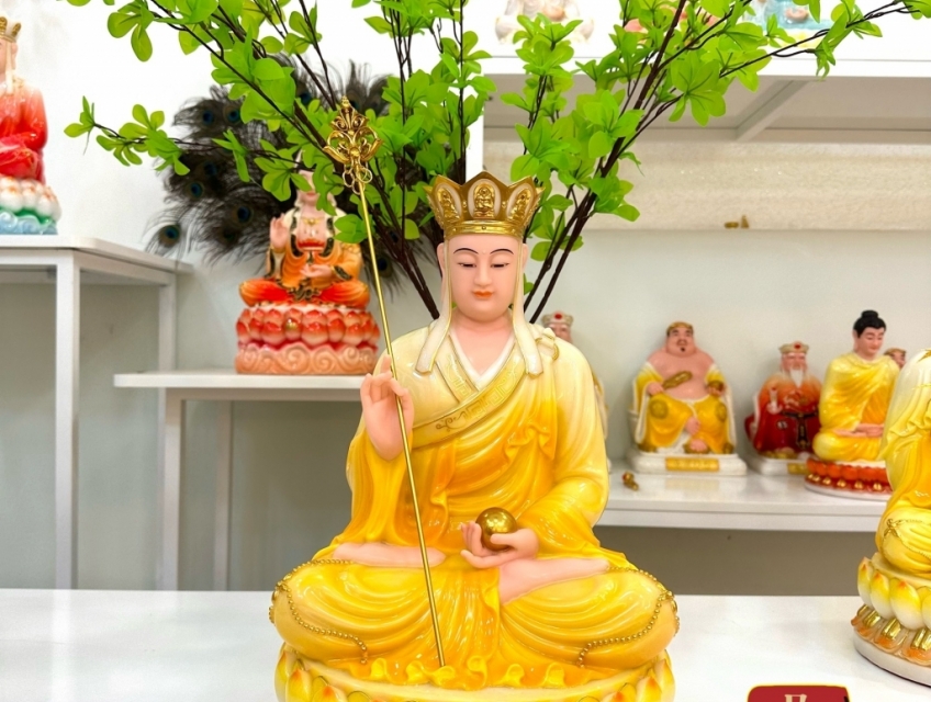 Tam thánh ta bà 30cm màu vàng bột đá cao cấp
