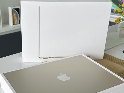 Macbook Air M1 8/256GB Hàng chính hãng VN Màu starlight Máy mới khui h