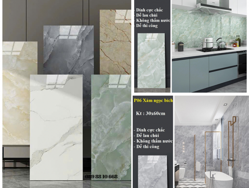 Tấm nhựa dán tường PVC có keo sẵn giá rẻ