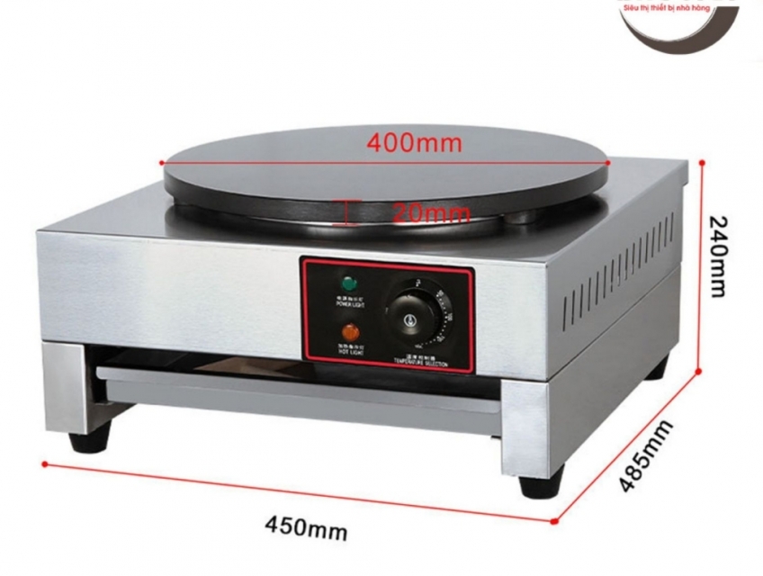 Máy làm bánh crepe đơn vuông điện