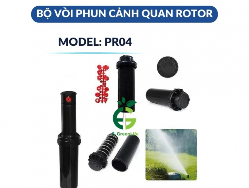 Bộ vòi phun cảnh quan Rotor PR04- Thiết bị tưới cho sân vườn