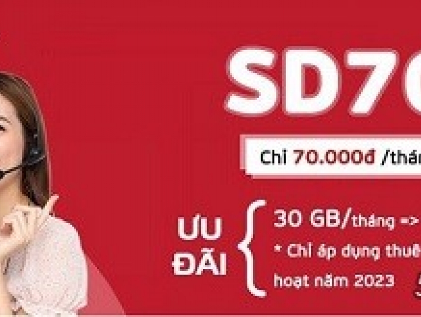 gói 4G 1 tháng Viettel 70k