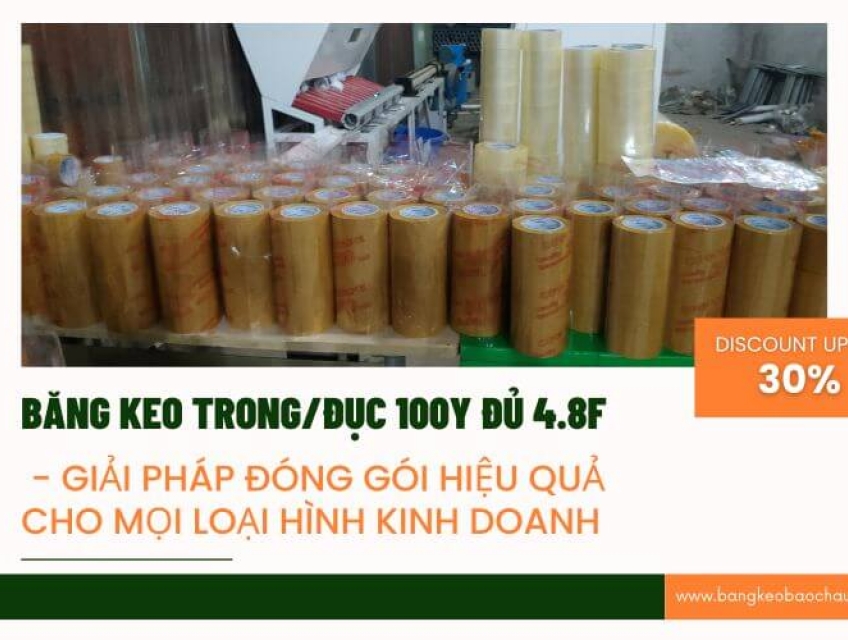 Băng Keo Trong/Đục 100y Đủ 4.8f - Giải Pháp Đóng Gói Hiệu Quả Cho Mọi
