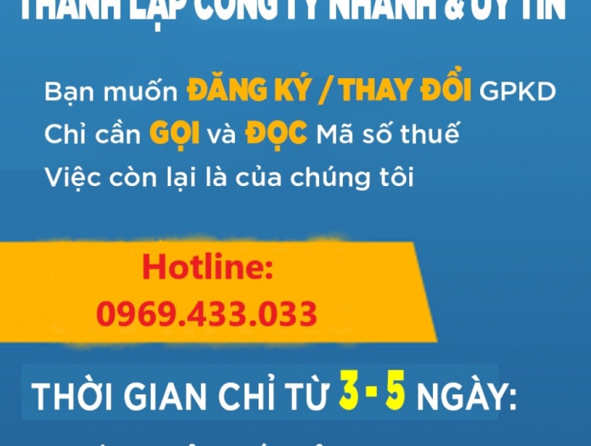 DỊCH VỤ THÀNH LẬP CÔNG TY, HỘ KINH DOANH TRỌN GÓI - GIÁ TỐT - UY TÍN - ĐÚNG LUẬT