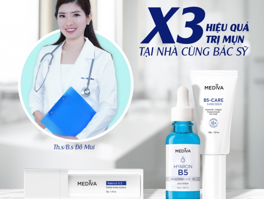 Kem đặc trị mụn, nám , tàn nhang Mediva Retinol Rejuvenating Combo