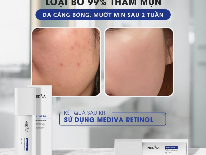 Kem đặc trị mụn, nám , tàn nhang Mediva Retinol Rejuvenating Combo