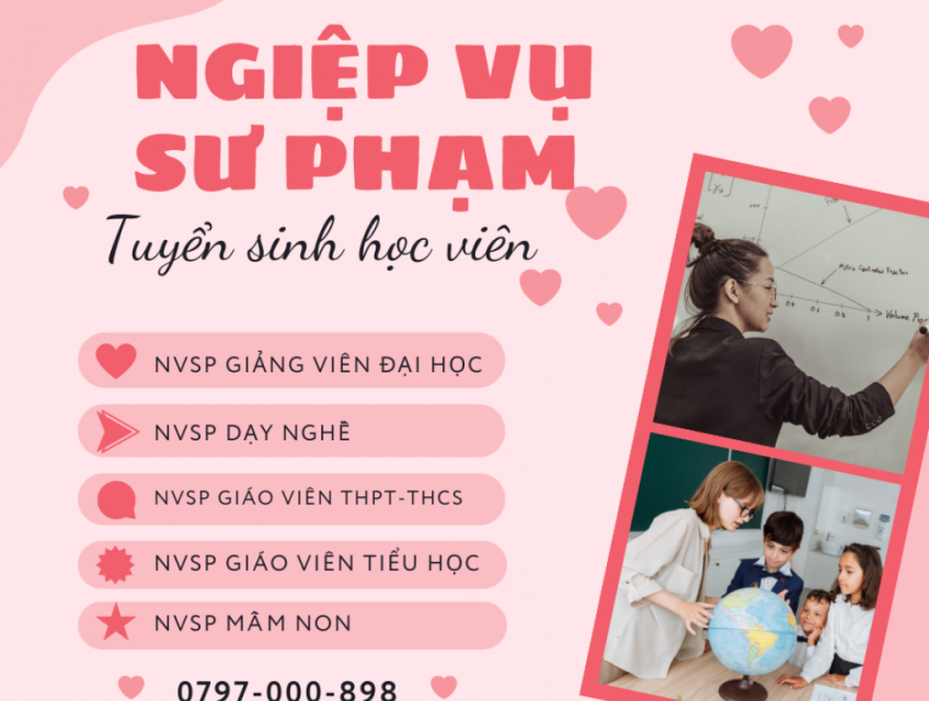 CÁC KHÓA HỌC CẤP CHỨNG CHỈ NGHIỆP VỤ SƯ PHẠM