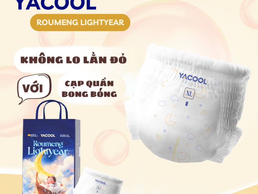 BỈM YACOOL - KHÔNG LO LẰN ĐỎ VỚI CẠP QUẦN BONG BÓNG