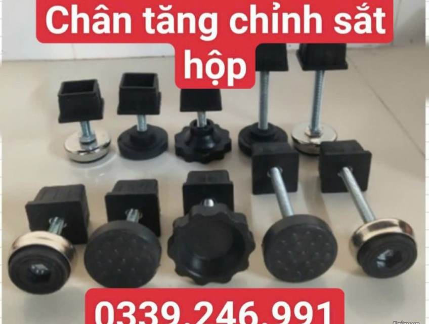 Bán chân tăng chỉnh sắt hộp đủ kích thước