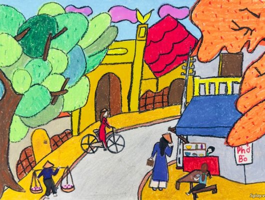 Lớp dạy bé vẽ ở Long biên