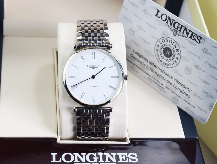 ĐH Nam : Longines La Grande L4.908.4.11.6 Automatic dây thép Fullbox