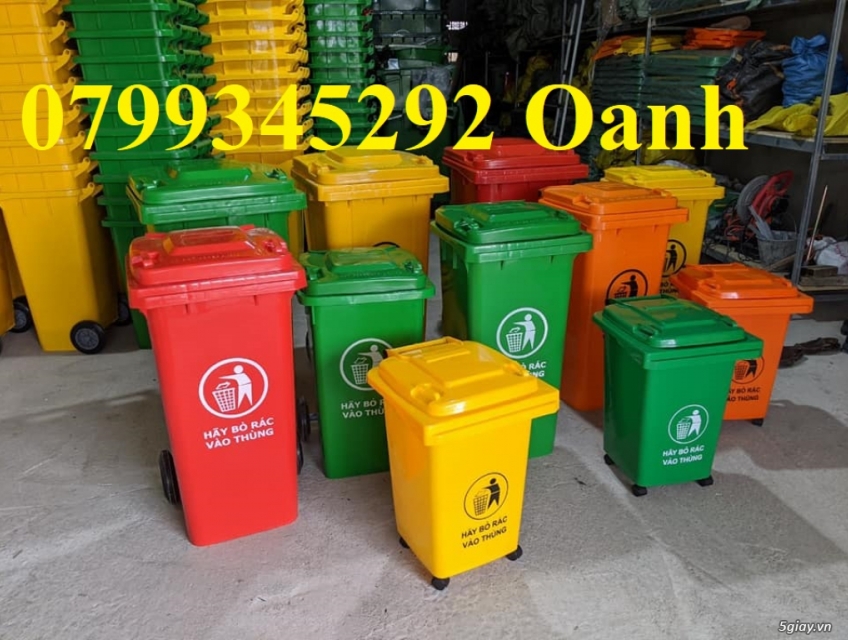 Giao thùng rác nhựa 60L, 120L, 240L tận nơi tại Đà Nẵng – 0799345292