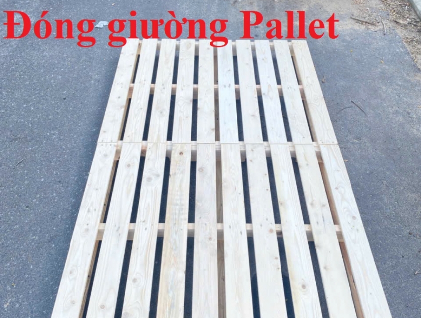Thanh lý giường pallet gỗ đẹp, chắc chắn – 0799345292