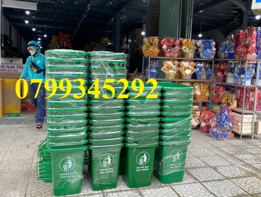 Thùng rác công nghiệp 60L giá rẻ tại Đà Nẵng – 0799345292