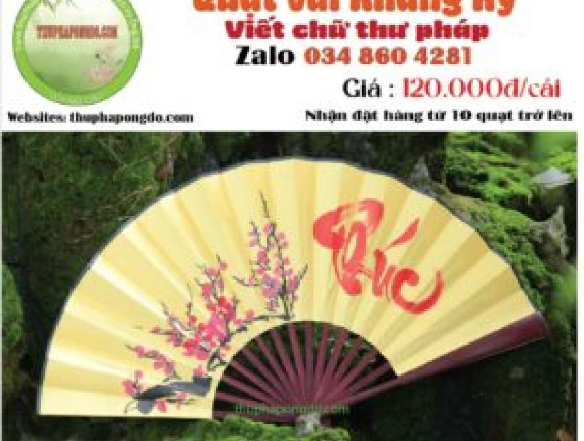 Dịch vụ viết Thư pháp trên quạt