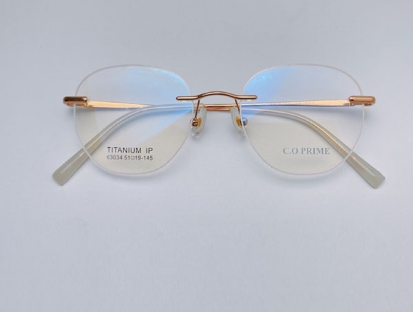 Nơi bán gọng kính nữ 3 mảnh titan Coprime 6304 chính hãng giá chỉ