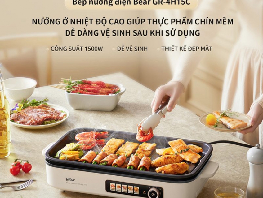 Bếp nướng điện GR-4H15C tiện lợi cho mọi nhà