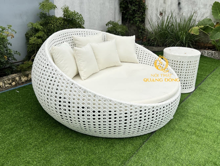 Giường tắm nắng nhựa giả mây, Bền đẹp trong mọi điều kiện thời tiết