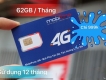 Sim DATA 4G MOBIFONE - 62 GB /tháng - Free 1 năm