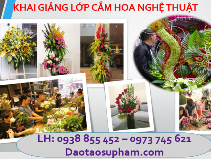 Khai giảng khoá học cắm hoa nghệ thuật, cắm hoa kinh doanh