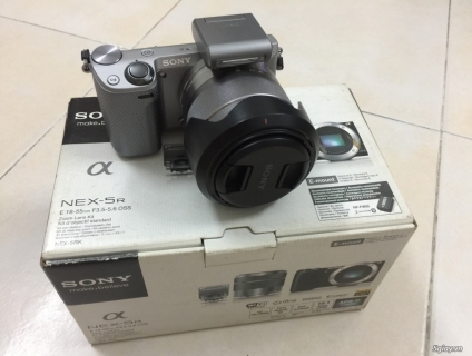 Bán combo máy ảnh Sony Nex 5R lens 18-55 f3.5-5.6 fullbox