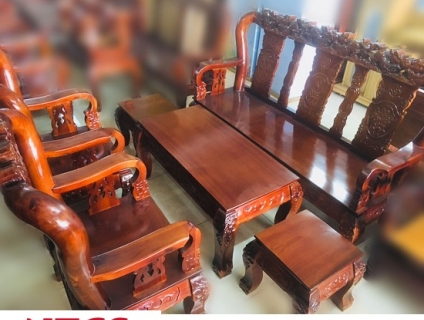 Thanh lý  Salon Gỗ Tràm Tay 10 Chạm Kỳ Lân