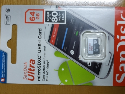 Thẻ nhớ Microsd 64GB Sandisk Class 10 mới