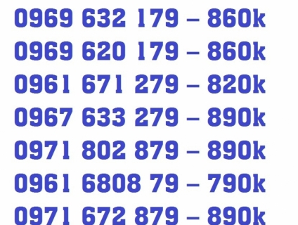 Sim viettel số đẹp giá rẻ, sim trả trước đầu 09, đăng ký chính chủ.