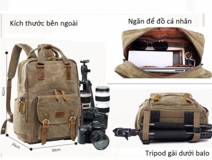 Balo phụ kiện máy ảnh.