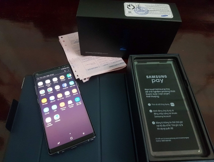 Note 8 TÍM 2 sim, Samsung Việt Nam bh 2.2019 có hóa đơn