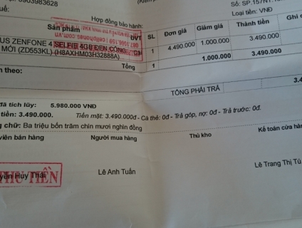 Cần bán Asus Selfie 4