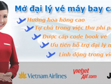 Tuyển Đại Lý Vé Máy Bay cấp 2 toàn quốc