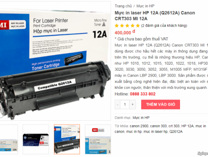 Mực in tốt nhất cho máy LBP 2900, HP 1000 serial - 12A/thần thánh