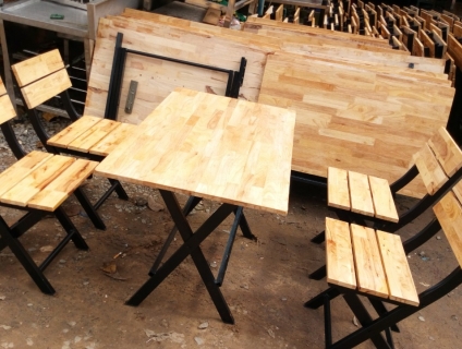 THANH LÝ 50 BỘ BÀN GHẾ GỖ SẮT XẾP MỚI 97% GIÁ 950K