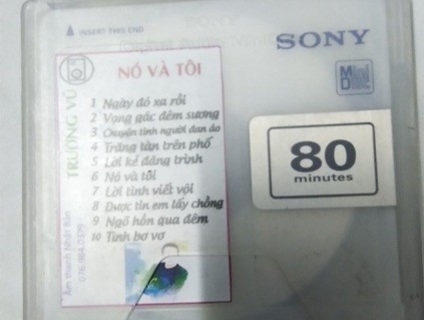 Đĩa MD ghi nội dung nhạc việt