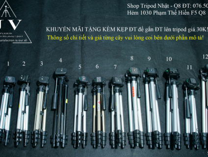 Chân máy ảnh, máy quay, điện thoại nội địa Nhật Cũ mới về hơn 500 cây!