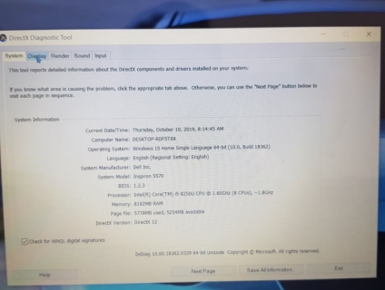 Mình Cần Bán Dell Inspiron 5570  i5 8250U, 8GB, SSD128, HDD 1TB
