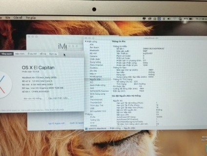Cần ra đi Macbook Air Early 2015 Core I5, Ram 8GB, SSD 128GB